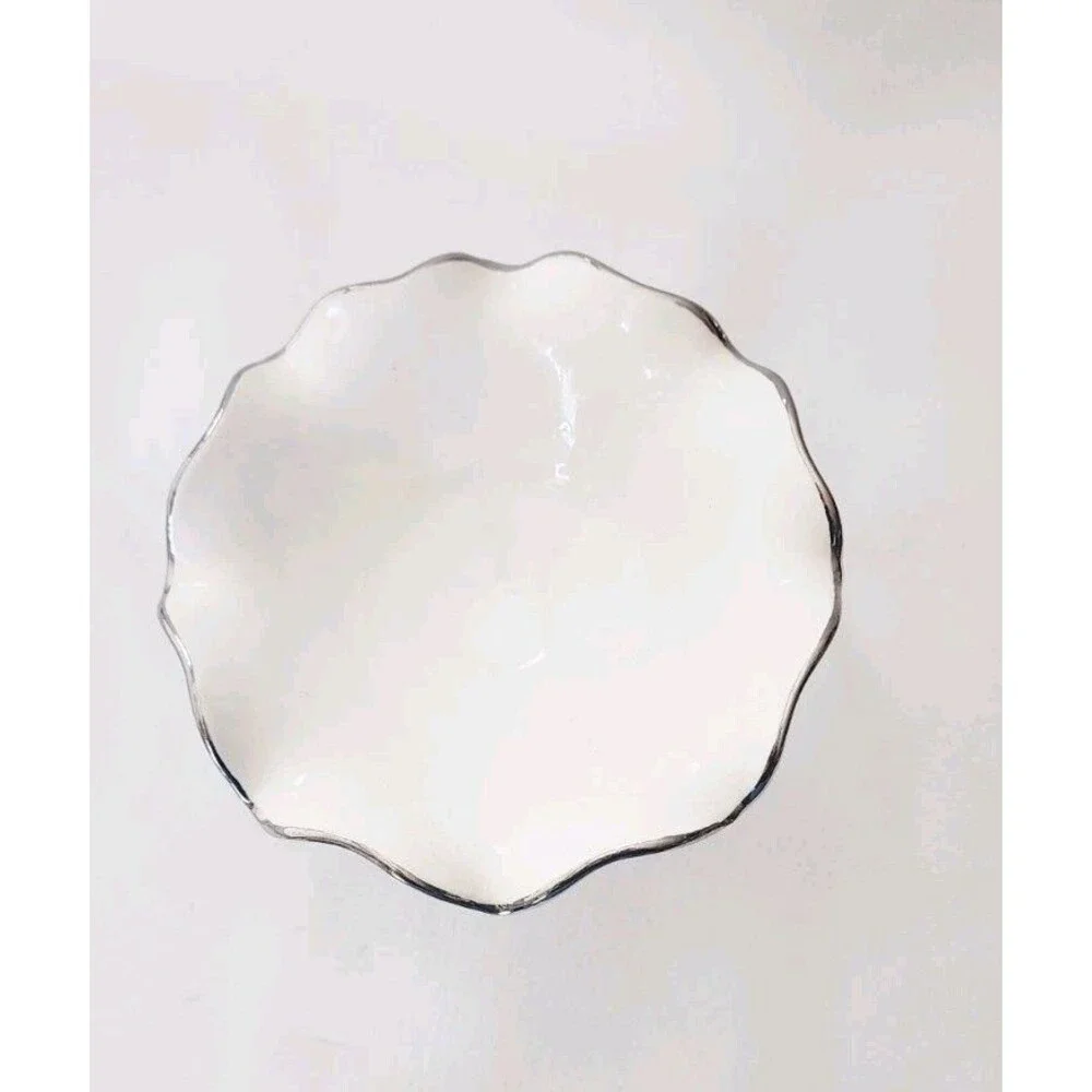 Preisner Porcelain Compote Weighted Sterling Silver Candy Dish Base - 1930's